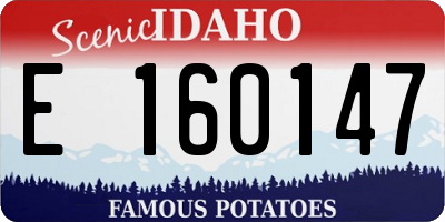 ID license plate E160147