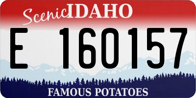 ID license plate E160157