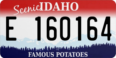 ID license plate E160164