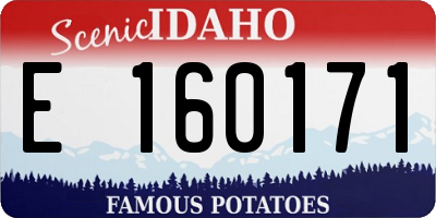 ID license plate E160171