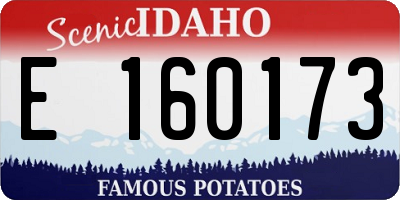 ID license plate E160173