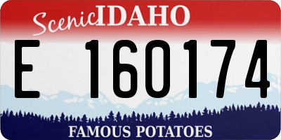 ID license plate E160174