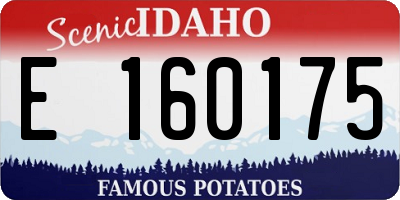 ID license plate E160175
