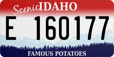 ID license plate E160177