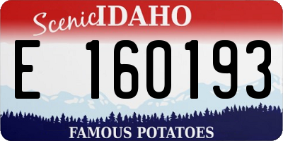 ID license plate E160193