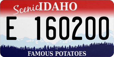 ID license plate E160200