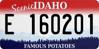 ID license plate E160201