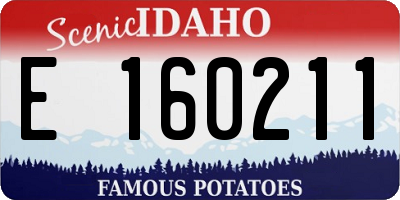 ID license plate E160211