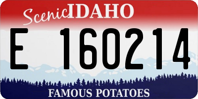 ID license plate E160214