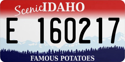ID license plate E160217