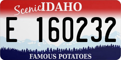 ID license plate E160232