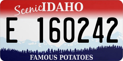 ID license plate E160242