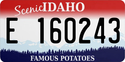 ID license plate E160243