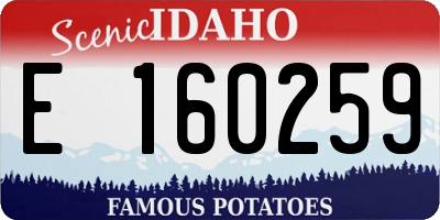 ID license plate E160259
