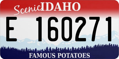 ID license plate E160271