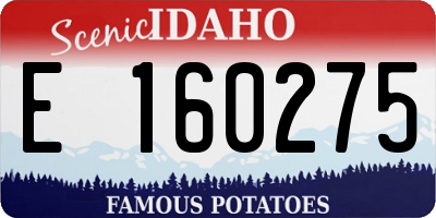 ID license plate E160275