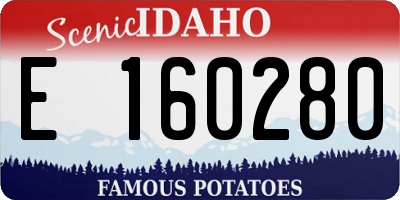 ID license plate E160280