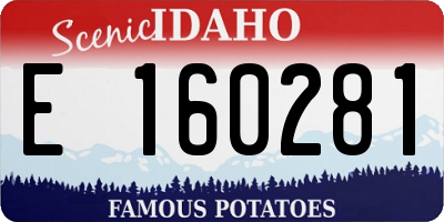 ID license plate E160281