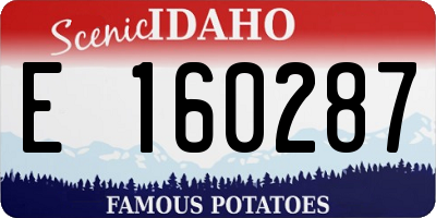 ID license plate E160287