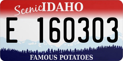 ID license plate E160303