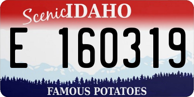 ID license plate E160319