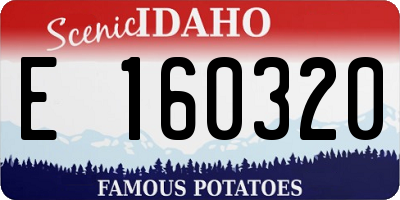 ID license plate E160320