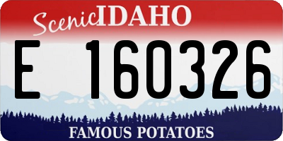 ID license plate E160326