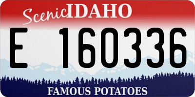 ID license plate E160336