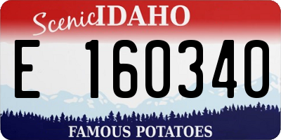 ID license plate E160340