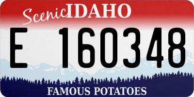 ID license plate E160348