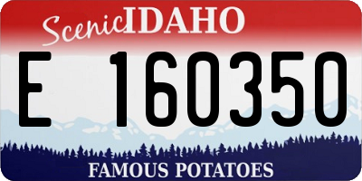 ID license plate E160350