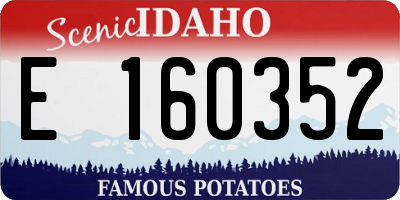 ID license plate E160352