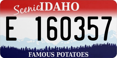 ID license plate E160357