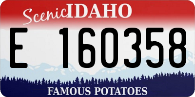 ID license plate E160358