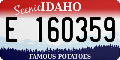 ID license plate E160359