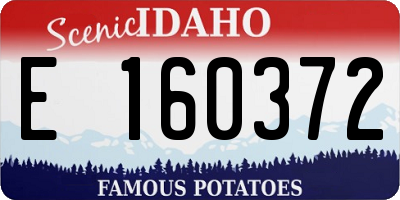 ID license plate E160372