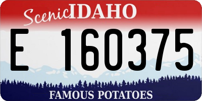 ID license plate E160375