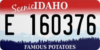 ID license plate E160376