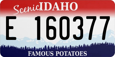 ID license plate E160377