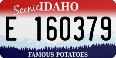 ID license plate E160379