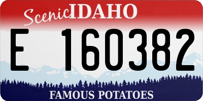 ID license plate E160382