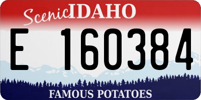 ID license plate E160384