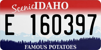 ID license plate E160397