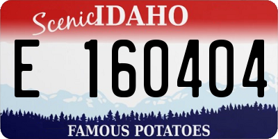 ID license plate E160404