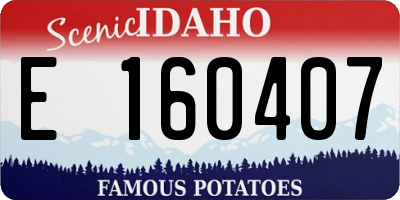 ID license plate E160407