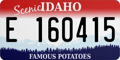 ID license plate E160415