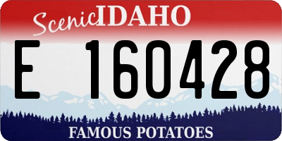 ID license plate E160428