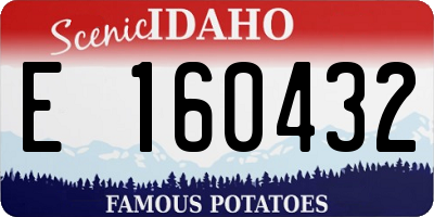 ID license plate E160432