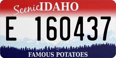 ID license plate E160437