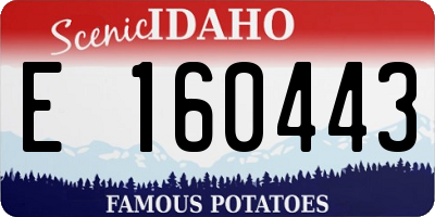 ID license plate E160443